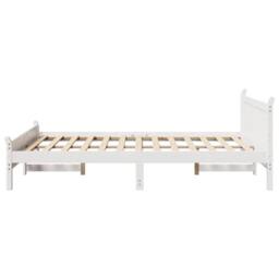 Berkfield Home Decorative Bed Frame without Mattress White 135x190 cm Double Sol - thumbnail 5