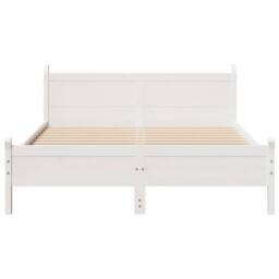 Berkfield Home Decorative Bed Frame without Mattress White 135x190 cm Double Sol - thumbnail 4