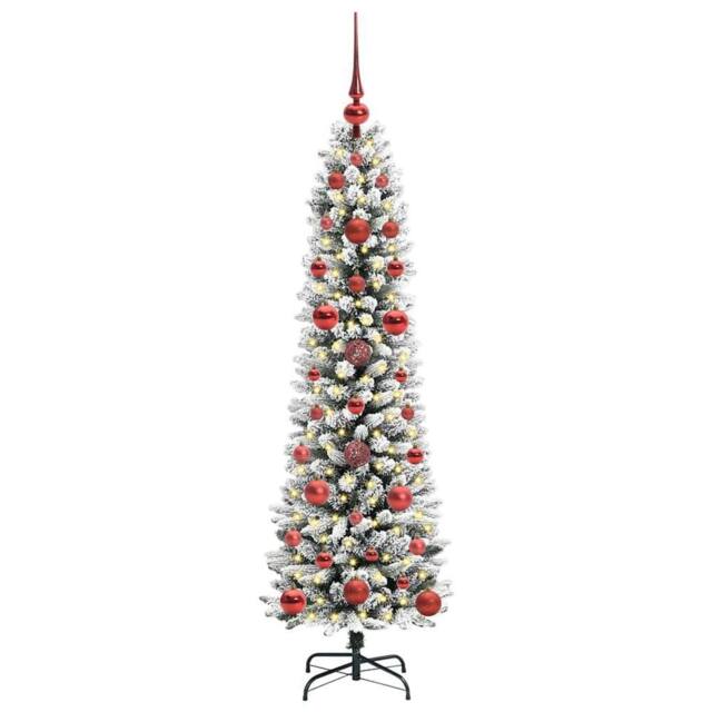 Berkfield Home Stunning Artificial Christmas Tree with 150 LEDs Green & white - image 1