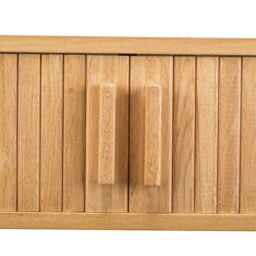 Nordlys Console Table in Metal & Wood with 2 Doors in Brown - thumbnail 6
