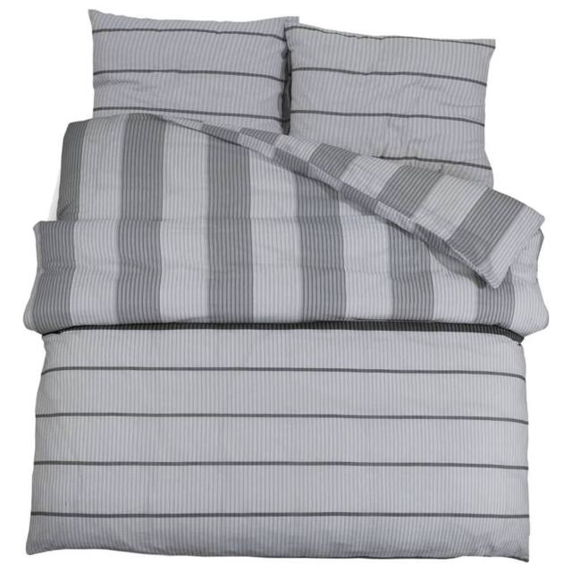 Berkfield Home Duvet Cover Set Grey 140x200 cm Cotton - image 1