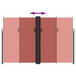 Berkfield Home Retractable Side Awning Terracotta 220x1200 cm in Orange - thumbnail 5