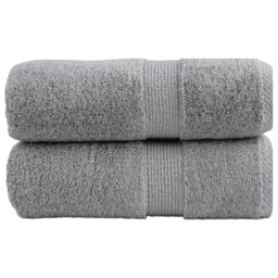Berkfield Home Premium Guest Towels SOLUND 2pcs Grey 30x50cm 600gsm - thumbnail 1