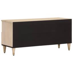 Berkfield Home TV Cabinet 100x33x46 cm Solid Wood Mango in Light Brown - Size: 100 x 33 x 46 cm - thumbnail 5