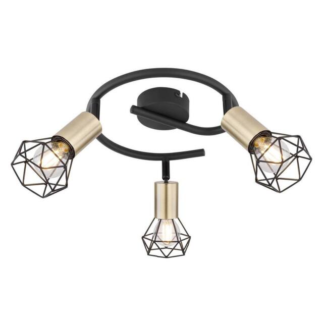 Netlighting Xara I Ceiling Spotlight Clusters Black Gold 3x E14 - image 1