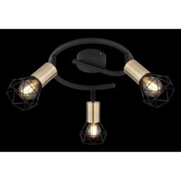 Netlighting Xara I Ceiling Spotlight Clusters Black Gold 3x E14 - thumbnail 5