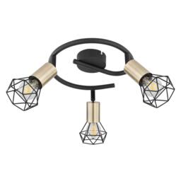 Netlighting Xara I Ceiling Spotlight Clusters Black Gold 3x E14 - thumbnail 2