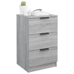 Berkfield Home Modern Bedside Cabinet Grey Sonoma 40x36x65 cm - Size: 40 x 36 x 65 cm - thumbnail 4