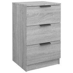 Berkfield Home Modern Bedside Cabinet Grey Sonoma 40x36x65 cm - Size: 40 x 36 x 65 cm - thumbnail 3