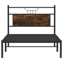 Berkfield Home Bed Frame without Mattress Smoked Oak 100x200 cm Engineered Wood in Brown - thumbnail 6
