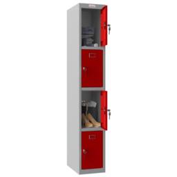 Phoenix Safe Company 1 Column 4 Door Personal locker in Red with Key Lock, PL1433GRK, 34L - Size: 180 cm x 100 cm - thumbnail 2