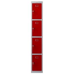 Phoenix Safe Company 1 Column 4 Door Personal locker in Red with Key Lock, PL1433GRK, 34L - Size: 180 cm x 100 cm - thumbnail 3