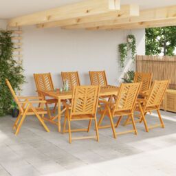 Berkfield Home Reclining Garden Chairs 8 pcs Solid Wood Acacia - thumbnail 3