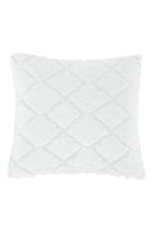 Catherine Lansfield 'Cosy Diamond' Cushion in White - Size: 43 cm x 43 cm - thumbnail 4