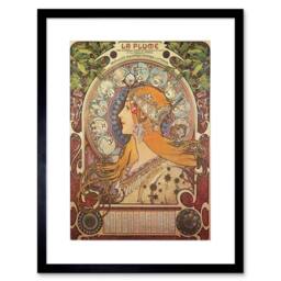 "Wee Blue Coo Alphonse Mucha Nouveau Old Master Home Decor 12x16"" Framed Art Print - Size: W12"" x H16""" - thumbnail 1