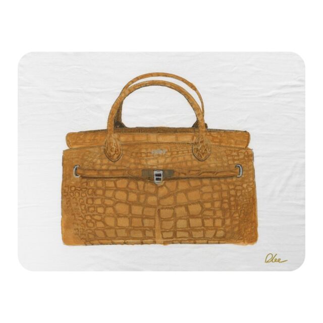Benjamin Tate Design Stylish Brown Bag Blanket in Natural - Size: 120 cm x 150 cm - image 1
