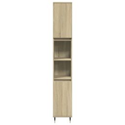 Berkfield Home 3 Piece Bathroom Furniture Set Sonoma Oak Engineered Wood in Brown - thumbnail 5