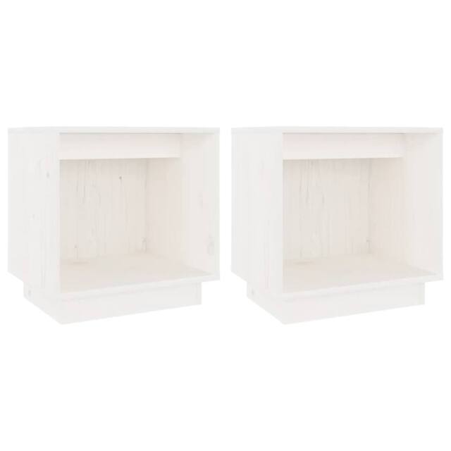 Berkfield Home Bedside Cabinets 2 pcs White 40x30x40 cm Solid Wood Pine - Size: 40 x 30 x 40 cm - image 1