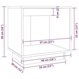 Berkfield Home Bedside Cabinets 2 pcs White 40x30x40 cm Solid Wood Pine - Size: 40 x 30 x 40 cm - thumbnail 8