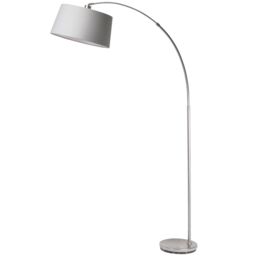 Pagazzi Jive Satin Chrome Arc Floor Lamp in Silver - thumbnail 2