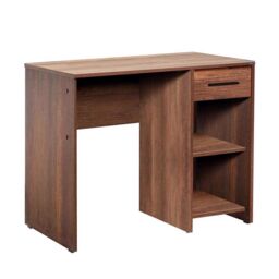 FWStyle 1 Drawer 2 Shelf Home Office Study Desk Walnut Effect in Brown - thumbnail 2