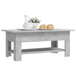 Berkfield Home Coffee Table Concrete Grey 102x55x42 cm Engineered Wood - Size: 102 x 55 x 42 cm - thumbnail 5