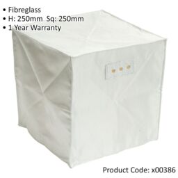 Loops Recessed Light Fitting Fibreglass Heatguard - 250mm x 250mm - Fire Rated in Clear - thumbnail 2