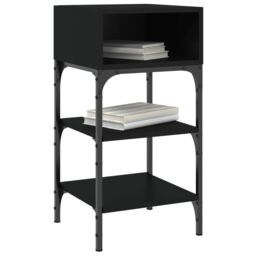 Berkfield Home Bedside Tables 2 pcs Black 35x34.5x70 cm Engineered Wood - thumbnail 3
