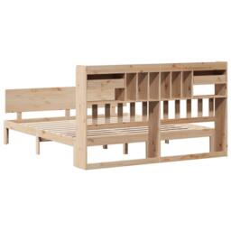 Berkfield Home Bookcase Bed without Mattress 180x200 cm Super King Solid Wood Pine in Light Brown - thumbnail 6