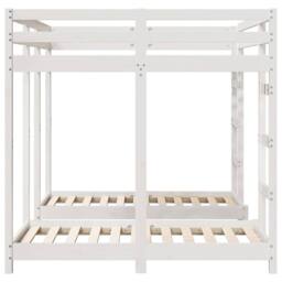 Berkfield Home Triple Bunk Bed Frame White 140 x 200 cm Solid Pine Wood - thumbnail 5