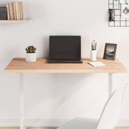 Berkfield Home Table Top 100x50x2.5 cm Rectangular Solid Wood Beech in Light Brown - thumbnail 2