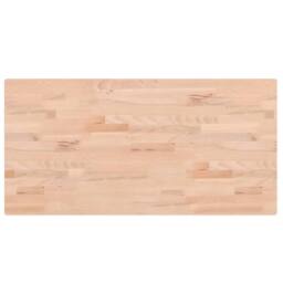 Berkfield Home Table Top 100x50x2.5 cm Rectangular Solid Wood Beech in Light Brown - thumbnail 1