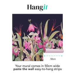 Superfresco Easy Flora Navy Fuchsia Print To Order 3m x 2.8m Mural - thumbnail 3