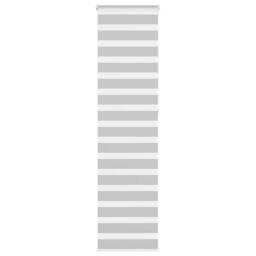 Berkfield Home Elegant Zebra Blind Light Grey 65x230 cm Fabric Width 60.9 cm Pol - thumbnail 2