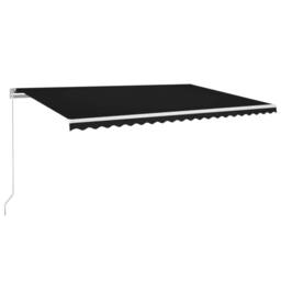 Berkfield Home Manual Retractable Awning 500x350 cm Anthracite in Black - thumbnail 2