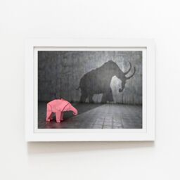 "Warren Reed - Designer Hidden Potential - Mammoth Framed Art Print in White - Size: W12"" x H16""" - thumbnail 1