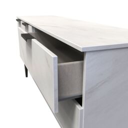 Ready Assembled 2 U Fuji 2 Drawer 2 Door Wide Sideboard (Ready Assembled) in Off-White - thumbnail 5