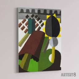 "Artery8 The Inn Abstract Landscape Painting Dove Canvas Wall Art - Size: W18"" x H24""" - thumbnail 2