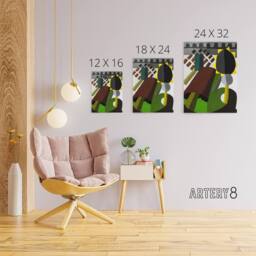 "Artery8 The Inn Abstract Landscape Painting Dove Canvas Wall Art - Size: W18"" x H24""" - thumbnail 4