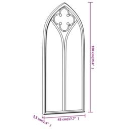 Berkfield Home Mirror Sand 100x45 cm Iron for Indoor Use in Beige - thumbnail 6