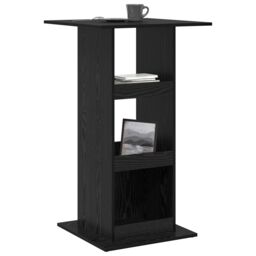 Berkfield Home Bar Table with Storage Black Oak 60x60x102 cm Engineered Wood - Size: 60 x 60 x 102 cm - thumbnail 3