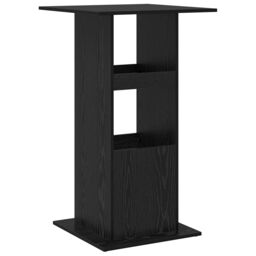 Berkfield Home Bar Table with Storage Black Oak 60x60x102 cm Engineered Wood - Size: 60 x 60 x 102 cm - thumbnail 7
