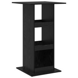 Berkfield Home Bar Table with Storage Black Oak 60x60x102 cm Engineered Wood - Size: 60 x 60 x 102 cm - thumbnail 2