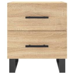 Berkfield Home Modern Bedside Cabinet Sonoma Oak 40x35x47.5 cm Engineered Wood in Brown - thumbnail 6