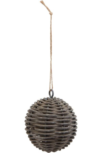 Hill Interiors The Noel Collection Wicker Bauble in Brown - image 1