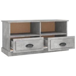 Berkfield Home TV Cabinet Concrete Grey 93x35.5x45 cm Engineered Wood - thumbnail 8