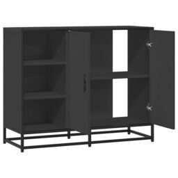 Berkfield Home Sideboard Black 92x35x76 cm Engineered Wood - Size: 92 x 35 x 76 cm - thumbnail 6