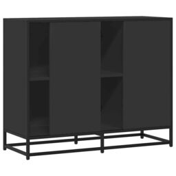 Berkfield Home Sideboard Black 92x35x76 cm Engineered Wood - Size: 92 x 35 x 76 cm - thumbnail 5