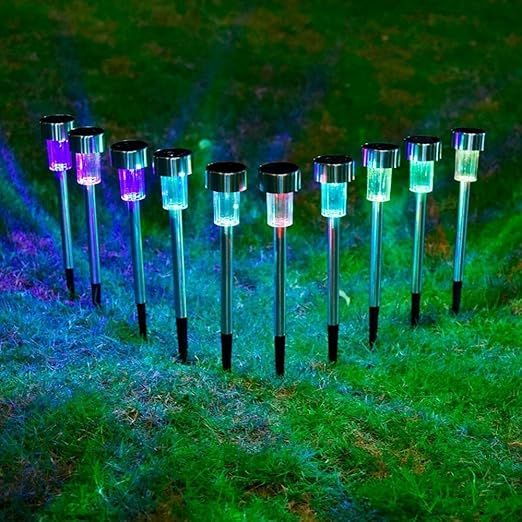 Marco Paul 10 x Solar Powered Colour Changing LED Stake Lights - image 1