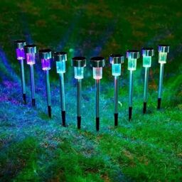 Marco Paul 10 x Solar Powered Colour Changing LED Stake Lights - thumbnail 1